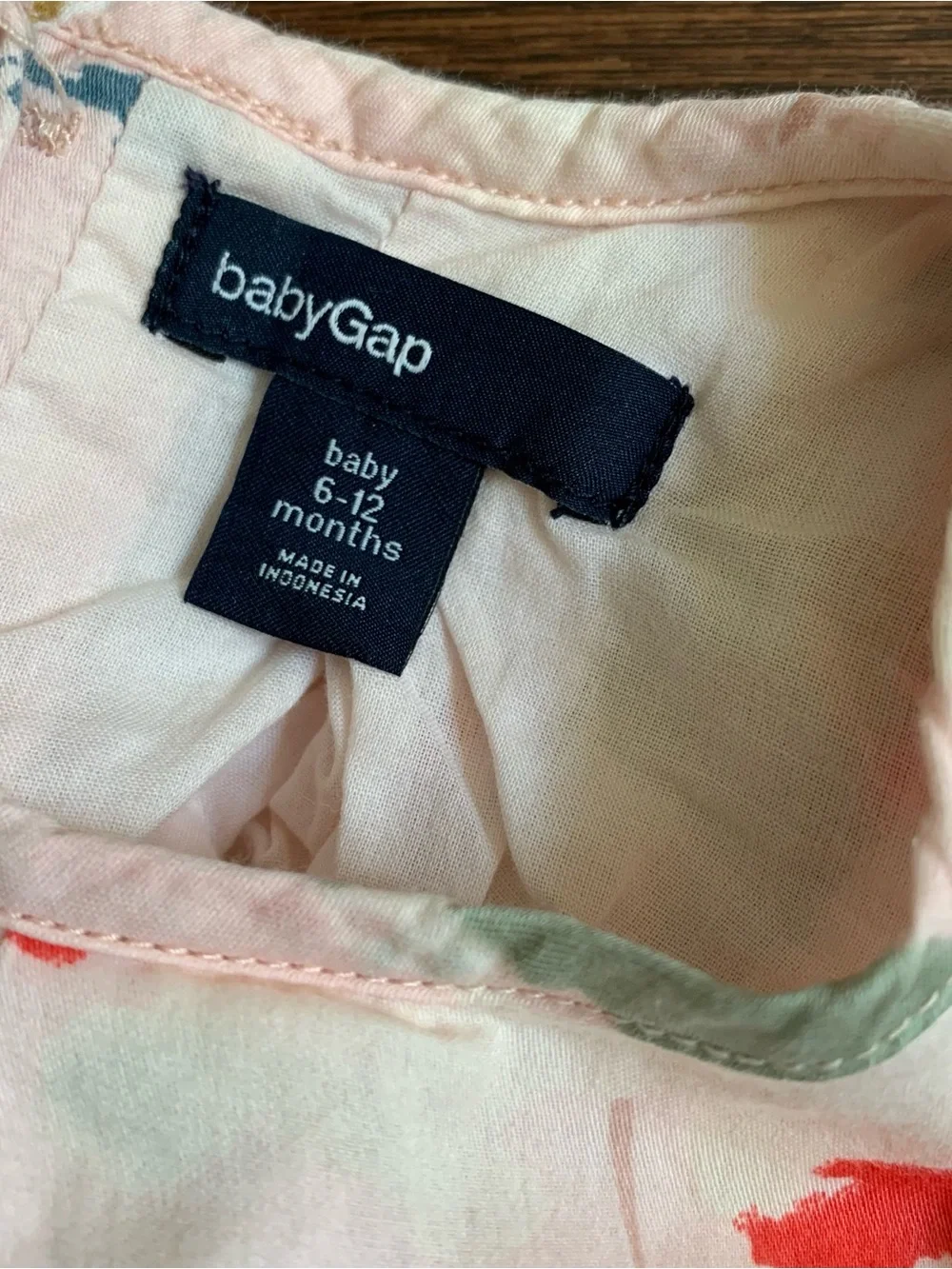 Gap dress printed with deer and fawns, size 6-12Mo